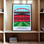 Valentines Football Stadium Print Their First Love, thumbnail 3 of 9