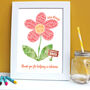 Personalised 'Class Flower' Teacher Thank You Print, thumbnail 1 of 7