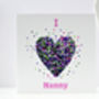 I Love Nanny Butterfly Heart Birthday Card, thumbnail 1 of 12