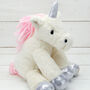 Personalised Unicorn Soft Toy With Sparkly Horn, thumbnail 1 of 3