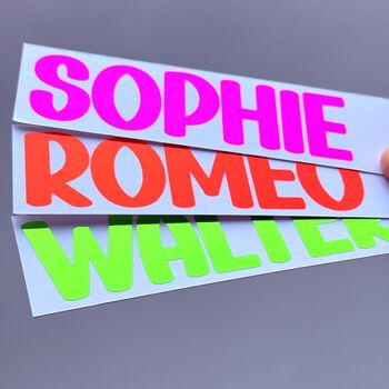 Bold Vinyl Name Decals For Phones Cups And Toys, 5 of 9