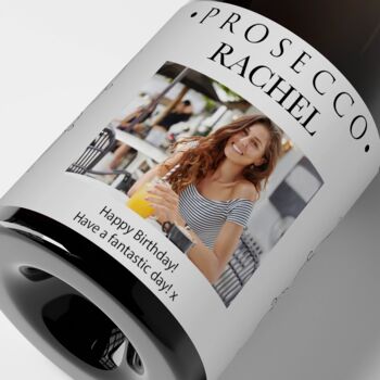 Personalised Prosecco With Your Own Photo. Includes Free Gold Gift Box, 2 of 4