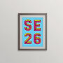 Se26 Sydenham London Postcode Neon Typography Print, thumbnail 4 of 4