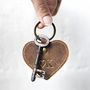 Personalised Leather Heart Keyring, thumbnail 1 of 10