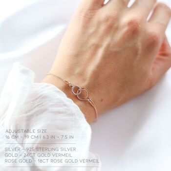 Gift For Daughter In Law – Interlocking Circle Bracelet, 2 of 5