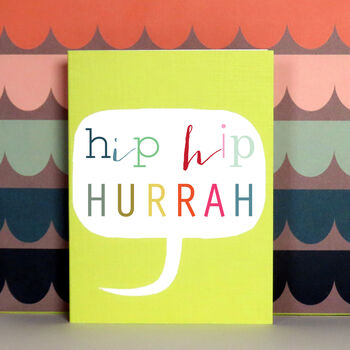Mini Bubble Hip Hip Hurrah Card, 4 of 5