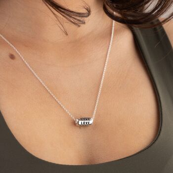 Love Is All Around Necklace, Black, 4 of 7