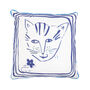 Piped Linen Cushion Cover 'The Tiger's Head', thumbnail 1 of 5