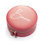 Personalised Coral Round Jewellery Case, thumbnail 4 of 6