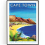 Cape Town, South Africa Illustrated Travel Print, thumbnail 1 of 3