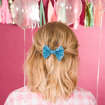 Small Glitter Hair Bow Available In 30 Colours, 7 of 10