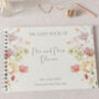 Dusky Roses And Wildflower Wedding Guest Book, thumbnail 3 of 7