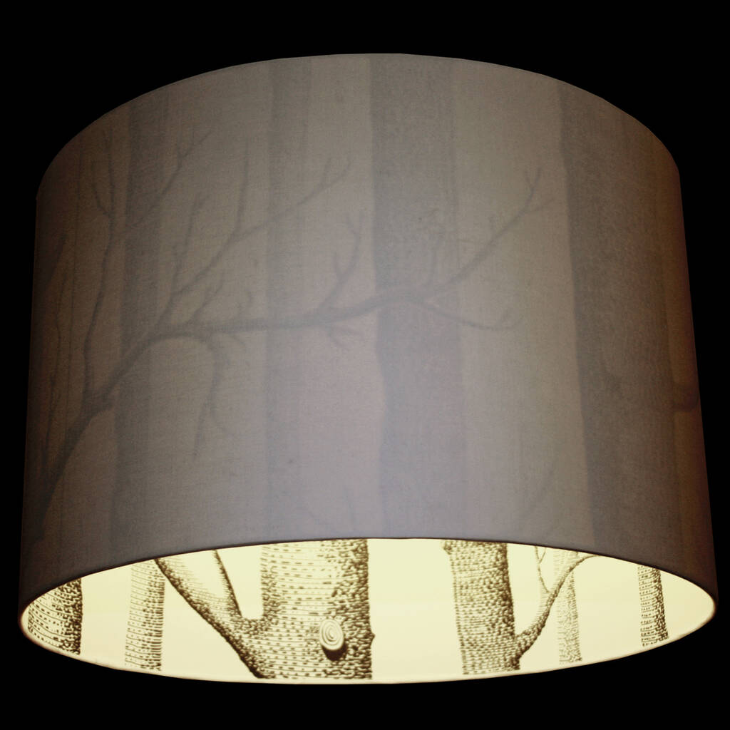 Woods Silhouette Lampshades, Silhouette Lampshade