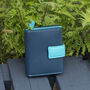Personalised Small Navy Muticolour Leather Purse Wallet Rfid Protected, thumbnail 1 of 10