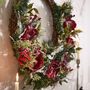 Country Charm Rose Christmas Wreath, thumbnail 2 of 4