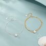 Sterling Silver Dainty Natural Pearl Double Layer Bracelet, thumbnail 7 of 12