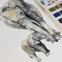 Elephant Hand Painted Greetings Card, thumbnail 2 of 3