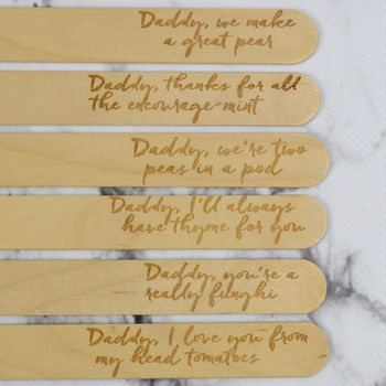 Personalised Funny Plant Marker Set For Dad, 9 of 9