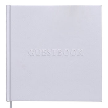 Guestbook White Embossed With Gold Paper Edge, 3 of 3