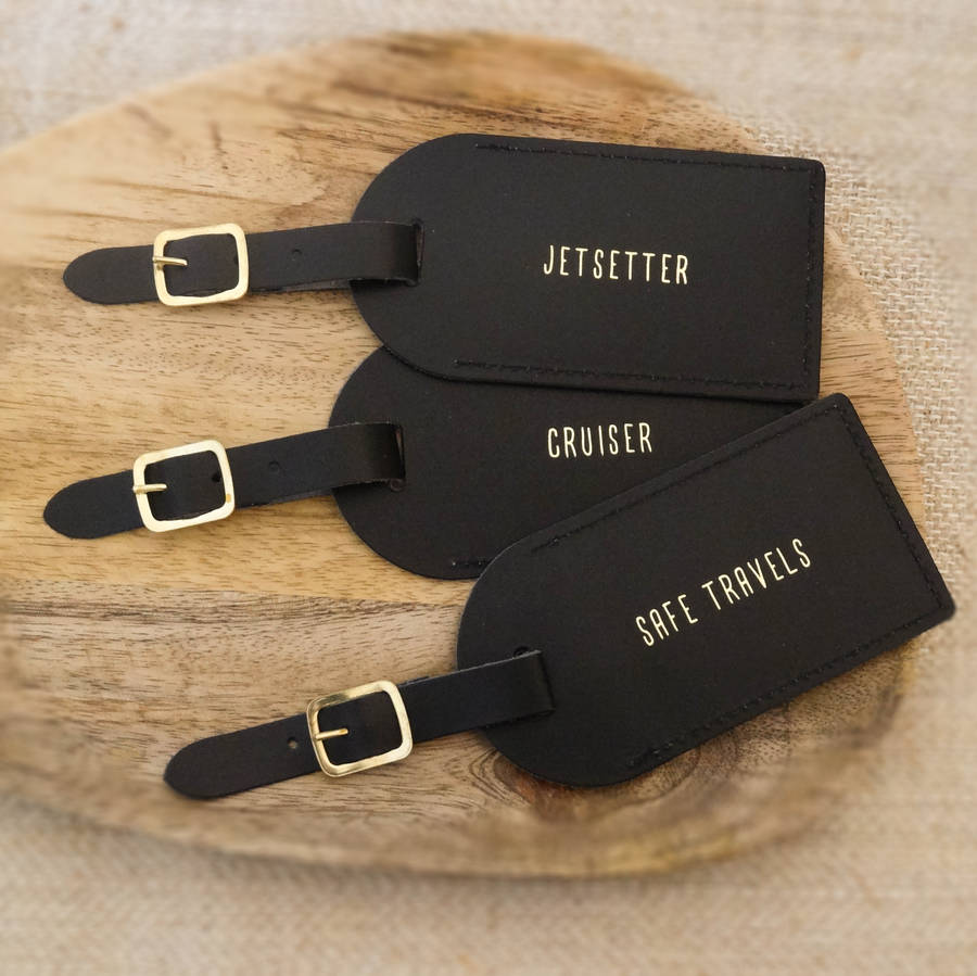 safe travels luggage tag by wue