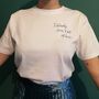 'I Bloody Love A Bit Of Brie' Embroidered T Shirt, thumbnail 5 of 8