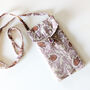 Block Print Mobile Phone Purse Fair Trade Crossbody Bag, thumbnail 2 of 5
