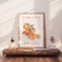 Spanish Orange Art Print Poster, Spain, Fruit, Hand Drawn, thumbnail 2 of 4