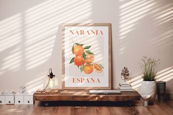 Spanish Orange Art Print Poster, Spain, Fruit, Hand Drawn, 2 of 4