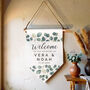 Personalised Floral Leaf Hanging Banner, thumbnail 1 of 5