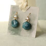 Pine Green Hexagon Jewel Earrings, thumbnail 6 of 8