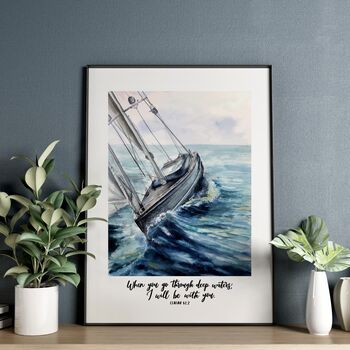 When You Go Through Deep Waters Print Isaiah 43:Two, 5 of 5