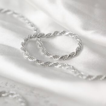 Sterling Silver Rope Chain Necklace, 6 of 7
