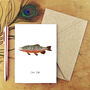 Flumens Trout Greetings Card, thumbnail 1 of 7