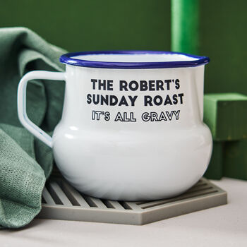 Personalised Enamel Gravy Jug, 2 of 3