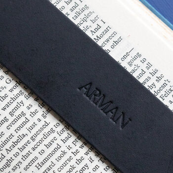 Personalised Leather Pointed Bookmark, 5 of 11