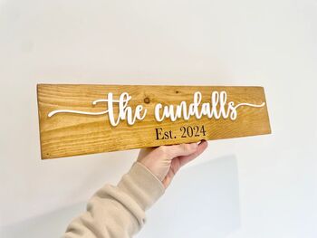 Wooden Family Name Sign 3D Acrylic, 7 of 9