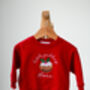 Little Pudding Embroidered Personalised Christmas Babygro Sleepsuit, thumbnail 6 of 7