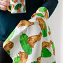 Wild Cheetah Illustrated Jungle Print Tea Towel, thumbnail 1 of 12