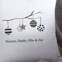 Monochrome Personalised Christmas Cushion, thumbnail 2 of 2