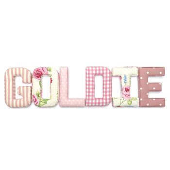 Pink And Grey Nameset Fabric Letters, 7 of 12