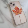 Autumn Leaf Personalised Clear Phone Case, thumbnail 5 of 5
