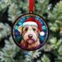 Lakeland Terrier In Santa Hat Suncatcher Decoration, thumbnail 2 of 5