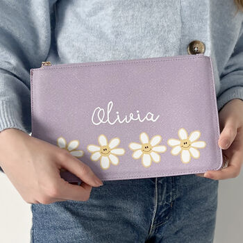 Smile Face Floral Personalised Clutch, 2 of 4