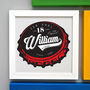 Personalised 18th Birthday Beer Bottle Top Framed Print, thumbnail 1 of 7