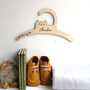 Personalised Childrens Coat Hanger With Cat Design, thumbnail 4 of 7