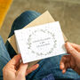 Olive Wreath Engagement Card, thumbnail 1 of 1