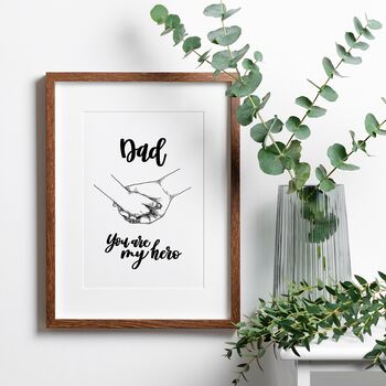 Dad, You Are My Hero Print Father's Day, 2 of 4