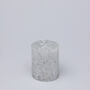 G Decor Adelle Silver Veil Signature Waxwork Pillar Candle In Frosted Metallic Grey, thumbnail 5 of 5