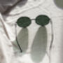 Oversized Round Circle Wire Frame Sunglasses, thumbnail 4 of 6