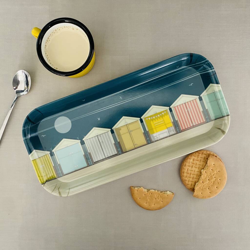 Beach Huts Melamine Tray, 1 of 7